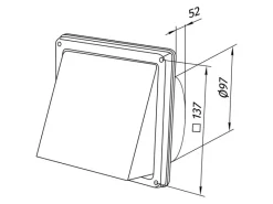 Insektenschutz^Ablufthaube System Ø 100 mm