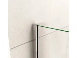 Eckregale^AICA 120x140cm Badewannenaufsatz Faltwand Duschwand 5mm ESG Duschabtrennung mit Handtuchhalter Eckeregalen