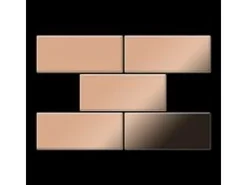 ALLOY Mosaik Fliese Massiv Metall Kupfer Gewalzt Kupfer 1,6mm Stark Subway-cm 1 Paket mit 50 Matten 0,58 m2 Kupfer