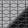 ALLOY Mosaik Fliese Massiv Metall Edelstahl Marine Hochglanz Kismet & Karma-s-s-mm 1 Paket mit 10 Matten 0,86 m2 Grau