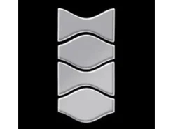 ALLOY Mosaik Fliese Massiv Metall Edelstahl Marine Hochglanz Kismet & Karma-s-s-mm 1 Paket mit 10 Matten 0,86 m2 Grau
