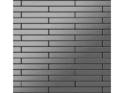 ALLOY Mosaik Fliese Massiv Metall Edelstahl Marine Gebürstet Grau 1,6mm Avenue-s-s-mb 1 Paket mit 10 Matten 0,74 m2 Grau