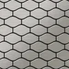 ALLOY Mosaik Fliese Massiv Metall Edelstahl Marine Gebürstet Grau 1,6mm Karma-s-s-mb, 1 Paket mit 10 Matten 0,86 m2 Grau