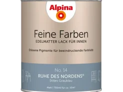Alpina Buntlacke^Feine Farben Lack No. 14 Ruhe des Nordens® Grau edelmatt 750 ml