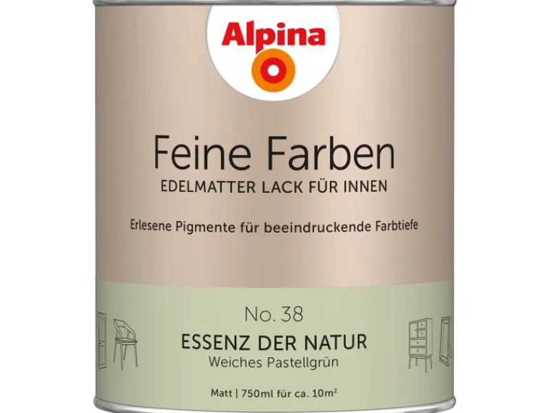 Alpina Feine Farben Lack No. 38 Essenz der Natur® Grün edelmatt 750 ml