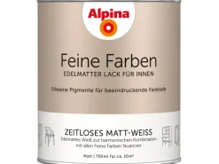 Alpina Feine Farben Lack Zeitloses Matt-Weiss 750 ml