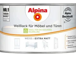 Alpina Weißlack für Möbel & Türen matt 300 ml