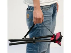 AMANKA Campinghocker 28 x 28 x 36 cm bis 150 kg Belastbar Rot