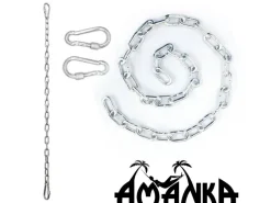 AMANKA 2er Set Hängesessel Kette 100 cm Aufhängung mit 4 Karabiner bis 230 kg