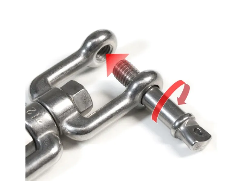 AMANKA Hängesessel Drehwirbel 10 x 125 mm bis 420 kg belastbar Silber