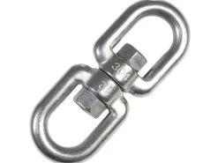 AMANKA Sessel^XL-Hängesessel Drehwirbel 10 x 125 mm bis 420 kg Silber