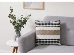 Andiamo Kissen Malena D380 Schwarz-Weiß-Beige 40 cm x 40 cm