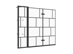 Eckregale^Aquabatos Badewannenaufsatz 3 tlg. Duschwand 150 x 140 cm Badewannenfaltwand Faltwand Glaswand für Badewanne mit Festteil Duschtrennwand Glas Dusche