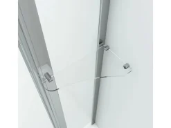 Eckregale^Aquabatos Runddusche 90 x 90 x 195 cm Duschkabine Duschwand Viertelkreis Duschabtrennung mit Eckregale Pendeltür 6 mm NANO ESG Sicherheitsgals