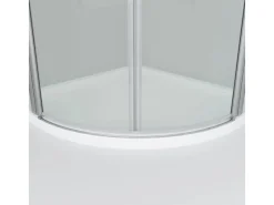 Eckregale^Aquabatos Runddusche 90 x 90 x 195 cm Duschkabine Duschwand Viertelkreis Duschabtrennung mit Eckregale Pendeltür 6 mm NANO ESG Sicherheitsgals