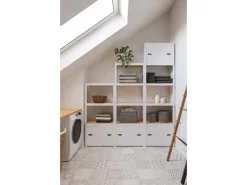 AR Shelving Eckregal Erweiterungmodul Rivet Style 48 x 70 x 40 cm Grauweiß FSC®