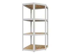 AR Shelving Eckregale^Eckregal Rivet D-Carbon Style 150 x 70 x 40 cm Grauweiß FSC®