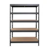 AR Shelving Holzregale^Rivet Schwerlastregal 180 x 120 x 60 cm 5 Böden Anthrazit FSC®