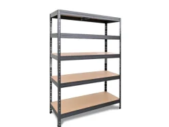 AR Shelving Holzregale^Rivet Schwerlastregal 180 x 120 x 60 cm 5 Böden Anthrazit FSC®