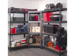 AR Shelving Holzregale^Rivet Schwerlastregal 180 x 120 x 60 cm 5 Böden Anthrazit FSC®