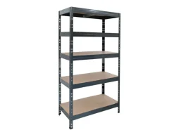 AR Shelving Kellerregale|Holzregale^Rivet Schwerlastregal 180 x 90 x 60 cm 5 Böden Anthrazit FSC®