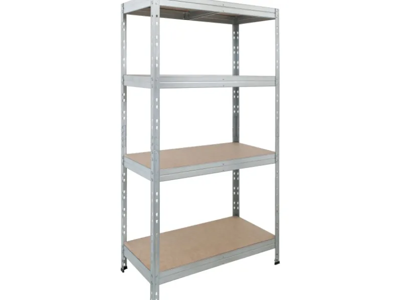 AR Shelving Schwerlast-Steckregal Rivet 180 cm x 90 cm x 45 cm 4 Böden