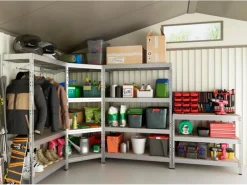 AR Shelving Schwerlast-Steckregal Rivet 180 cm x 90 cm x 45 cm 4 Böden