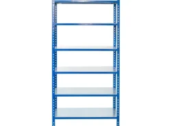 AR Shelving Büroregale^Steckregal Blau & Verzinkt 250 x 80 x 40 cm 6 Böden 180 kg