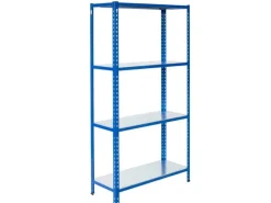 AR Shelving Büroregale^Steckregal Blau & Verzinkt 250 x 60 x 30 cm 4 Böden 180 kg