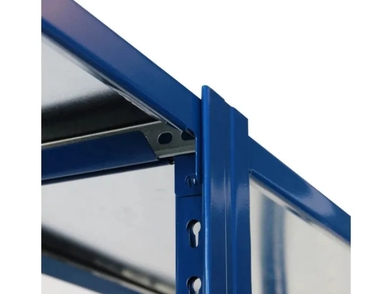 AR Shelving T Profile Steckregal Blau & Verzinkt 200 x 80 x 30 cm 5 Böden 180 kg