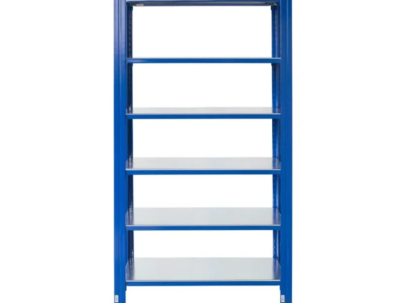 AR Shelving T Profile Steckregal Blau & Verzinkt 250 x 60 x 50 cm 6 Böden 180 kg