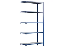 AR Shelving T Profile Zusatzmodul Blau & Verzinkt 250x80x40 cm 5 Böden 180 kg