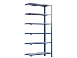 AR Shelving Büroregale^T Profile Zusatzmodul Blau & Verzinkt 250x60x40 cm 6 Böden 180 kg