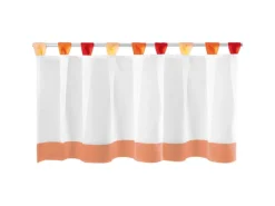 Arsvita Bistrogardine mit Schlaufen 150 cm x 45 cm Orange Rot