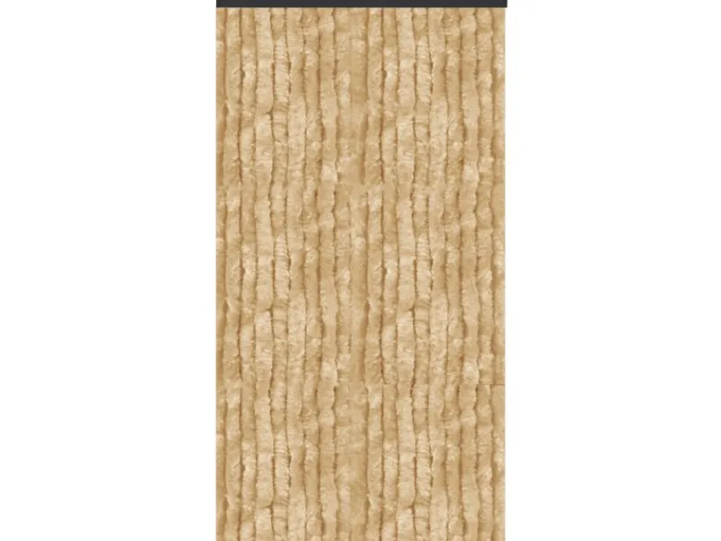 Arsvita Flauschvorhang Flauschgardine Vorhang 140 cm x 200 cm Unistreifen Beige