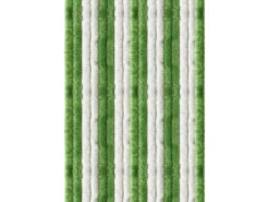 Arsvita Türvorhänge^Flauschvorhang Flauschgardine Vorhang 100 cm x 220 cm Unistreifen Grün Weiß