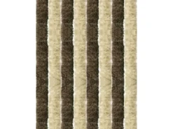 Arsvita Türvorhänge^Flauschvorhang Flauschgardine Vorhang 90 cm x 200 cm Unistreifen Beige Braun