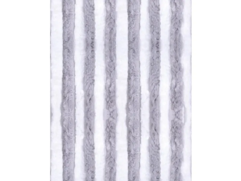 Arsvita Türvorhänge^Flauschvorhang Flauschgardine Vorhang 100 cm x 220 cm Unistreifen Hellgrau Weiß