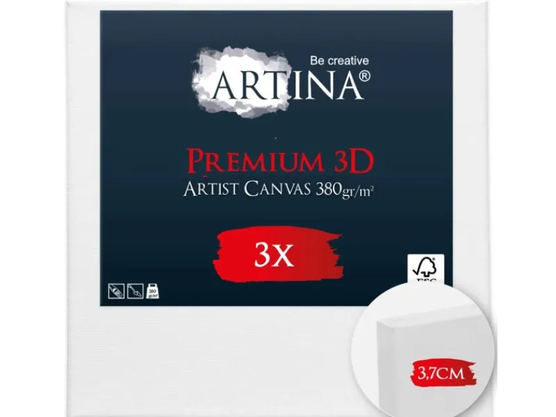Artina Premium 3D Keilrahmen 50x50cm FSC 3tlg