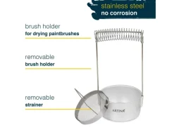 Artina Malerbedarf^Set Elba mit Pinselhalter, Pinselwäscher, Pinsel, Malspachtel, Tasche