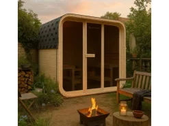 Artsauna Sitzbänke^Cube Fasssauna Fjora