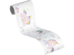 AS-Creation Bordüren^A.S. Création Borte selbstklebend Einhörner 5 m x 13 cm Rosa-Weiß
