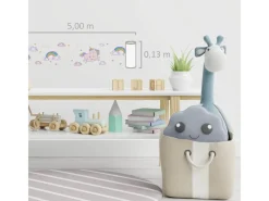 AS-Creation Bordüren^A.S. Création Borte selbstklebend Einhörner 5 m x 13 cm Rosa-Weiß