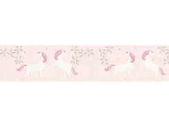 AS-Creation Bordüren^A.S. Création Tapetenbordüre Einhörner Violettrosa und Lila 0,13 x 5 m AS-369903