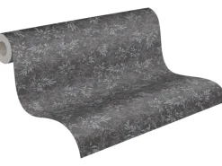 AS-Creation A.S. Création Vliestapete Blätter Schwarz Grau