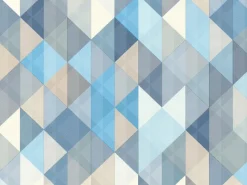 AS-Creation Tapetenmuster^A.S. Création Vliestapete Trendwall Muster Blau-Creme FSC®