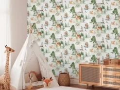 AS-Creation Dekorative Tapeten^A.S. Creation Vliestapete Waldtiere 10,05 m x 0,53 m Grün-Braun-Beige FSC®