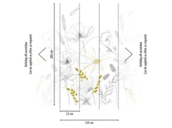 AS-Creation Fototapeten^Fototapete Vlies Blumen Weiß-Grau