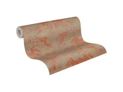 AS-Creation Vliestapete Ornament Klassisch Matt Leicht Strukt. Orange Türkis