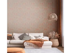 AS-Creation Vliestapete Ornament Klassisch Matt Leicht Strukt. Orange Türkis